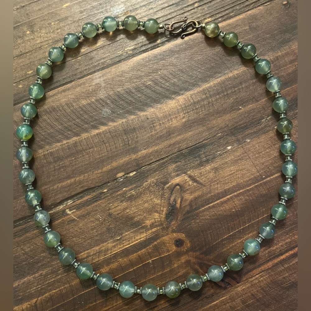 Necklace/Earrings Prehnite Set + Aventurine Earrings (2 pairs earrings)